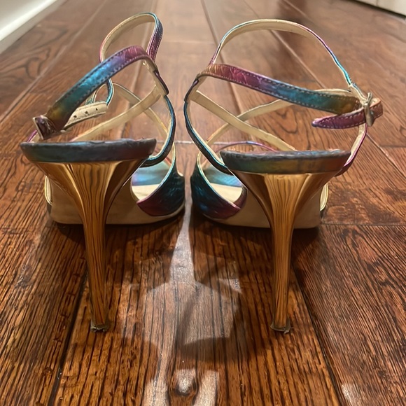 Jimmy Choo Multicolor Snakeskin Panama Strappy Sandals - Picture 3 of 6